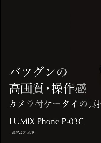 ocO̍掿E슴 JtP[^C̐^ło LUMIX Phone P-03C