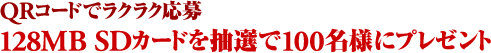 QRR[hŃNN128MB SDJ[h𒊑I100lɃv[g